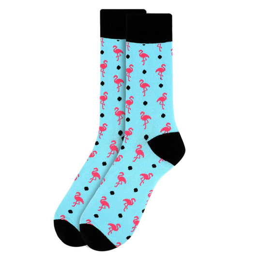 Mens Flamingo Socks Blue