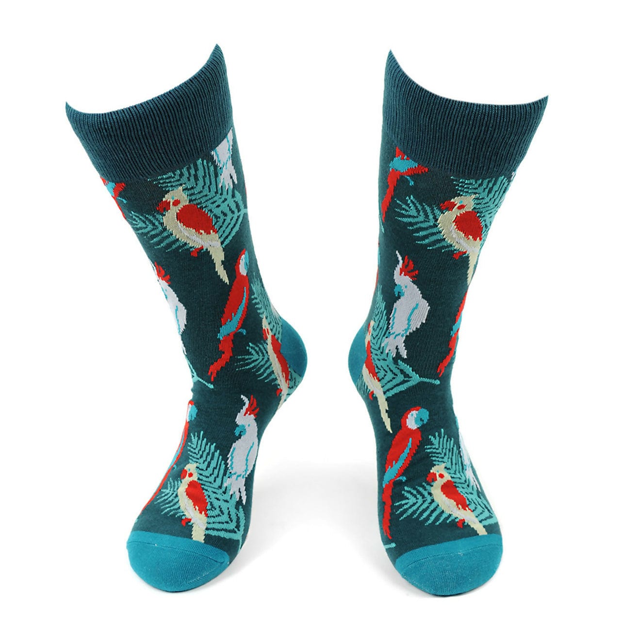 Mens Tropical Birds Socks - Crew Socks