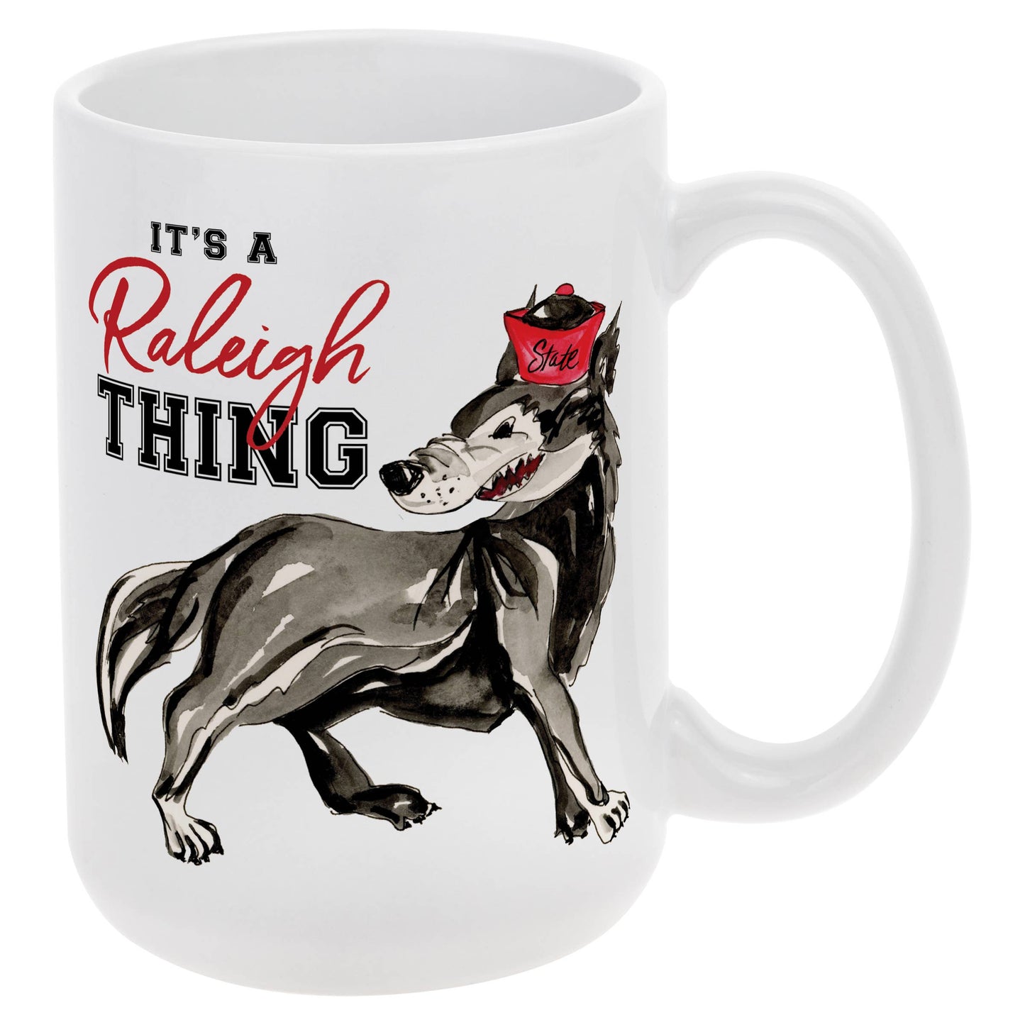 Red Wolf Collegiate Ceramic Mug 15 oz. Rosanne Beck
