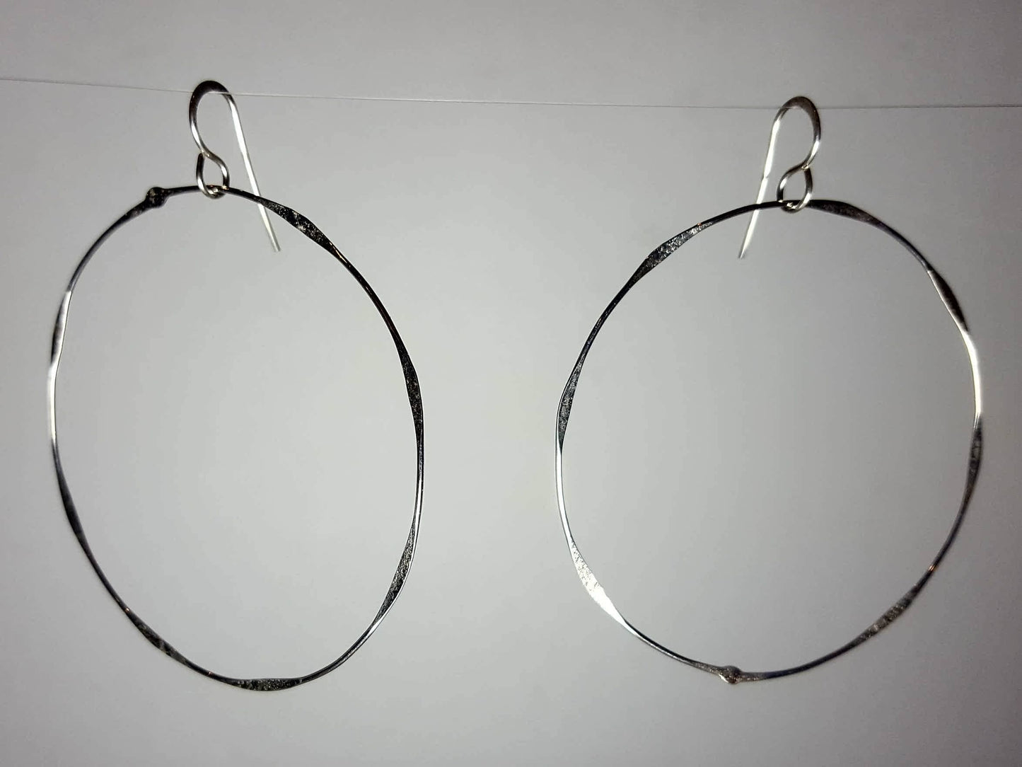 Sterling Silver Earrings Giant Circles