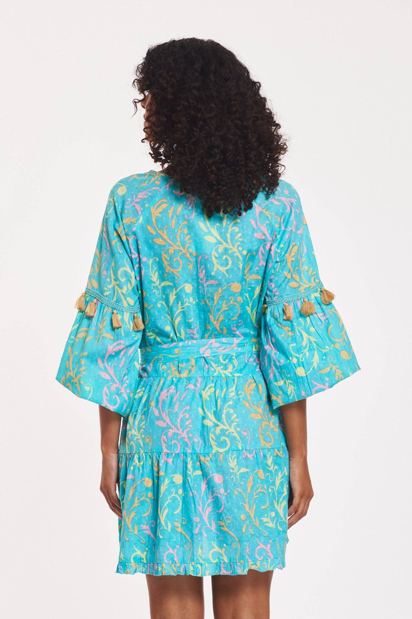 Alcee Dress Miami Swirl Aqua Multi Spring Summer