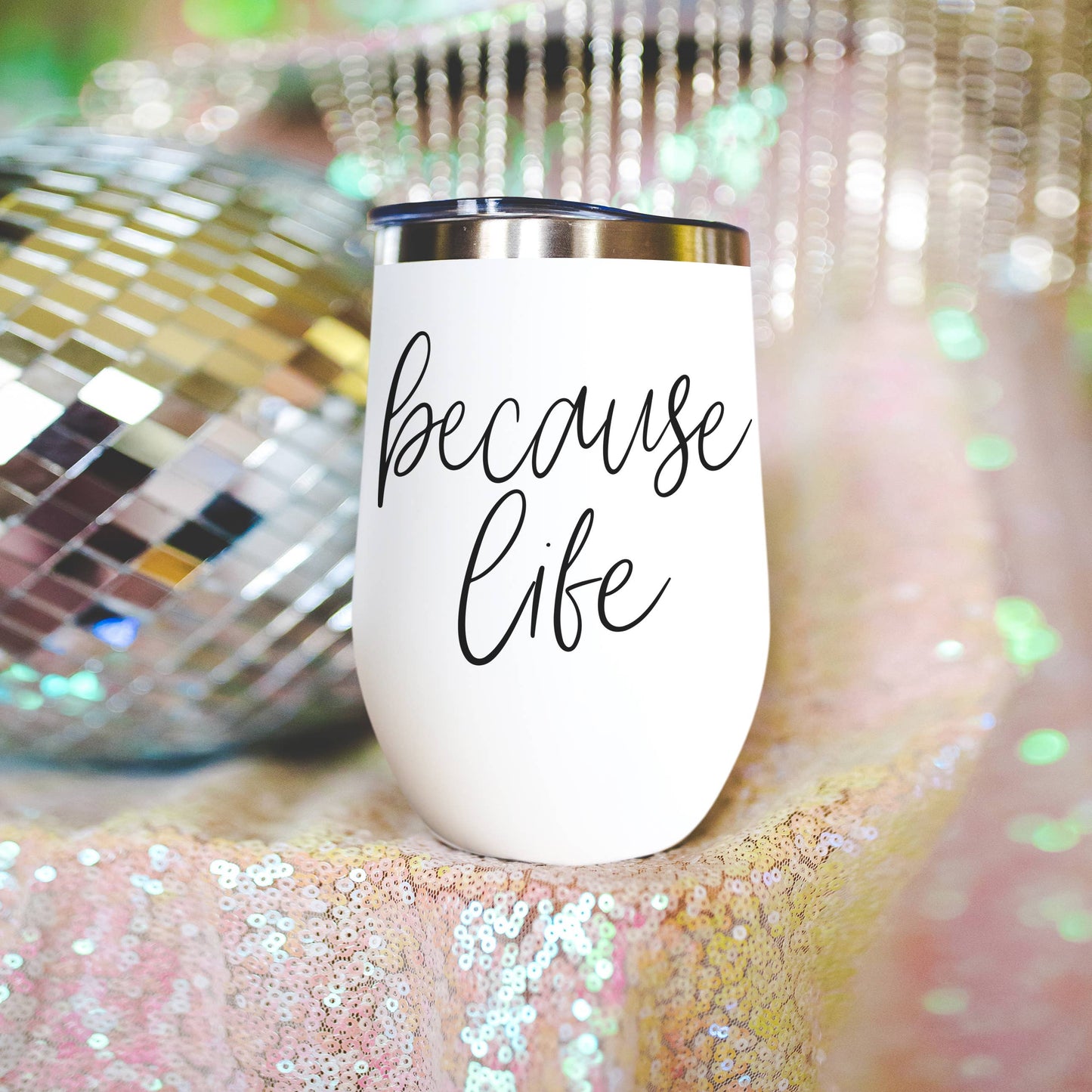 Wine Tumbler With Lid, 17oz Insulated Stainless Steel Cups