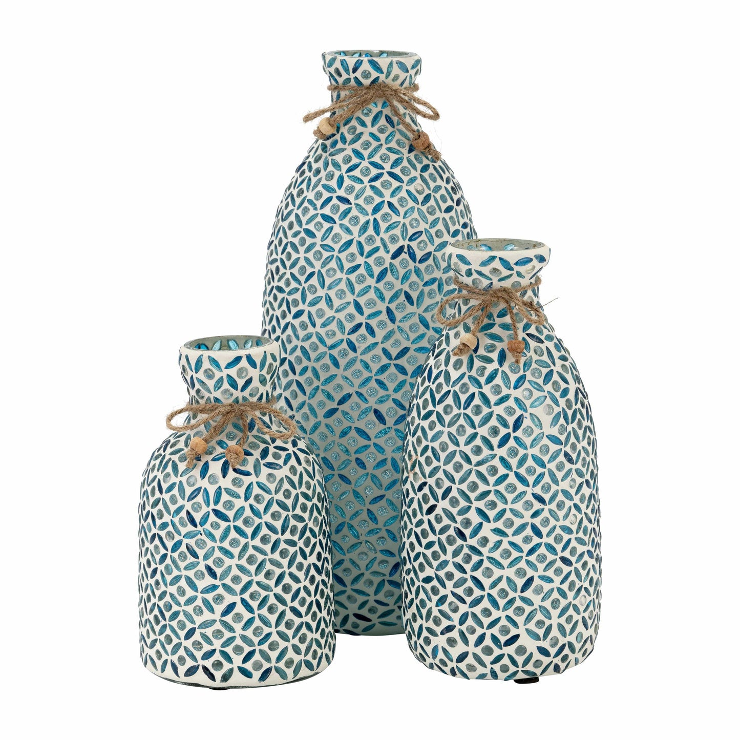 Blue Glass Mosaic Vase