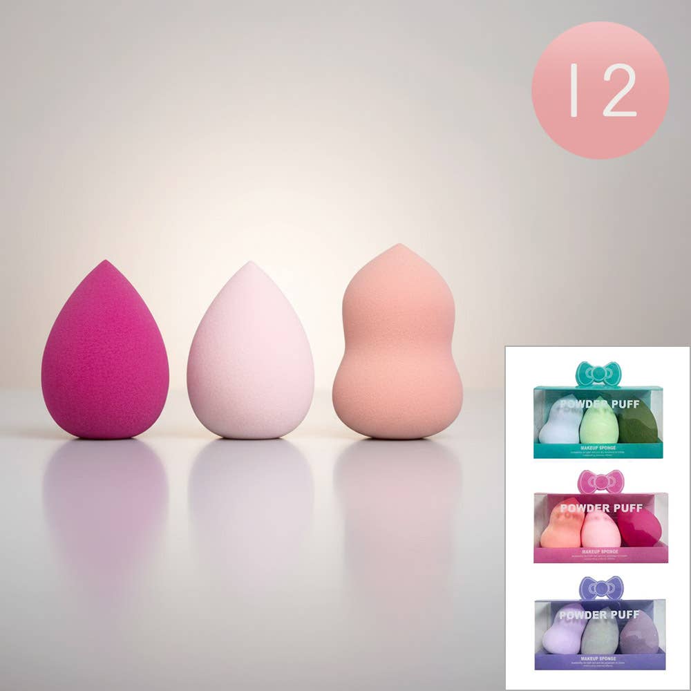 12 SET OF 3 - Makeup Sponge Blender Set