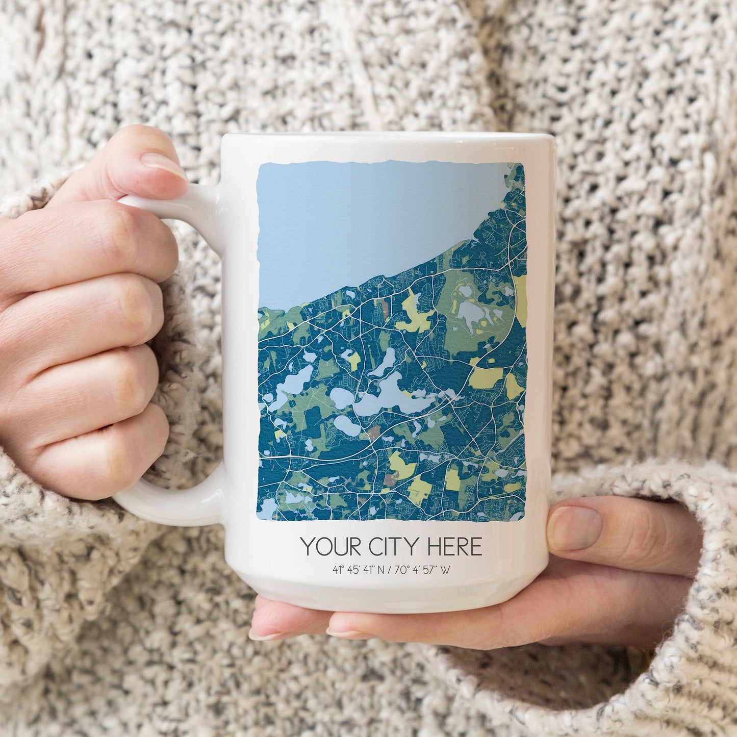 Custom Map Mugs - Custom City Coffee Mugs - Custom Order