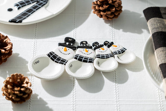 Snowman 4-Piece Ceramic Measuring Spoon Set