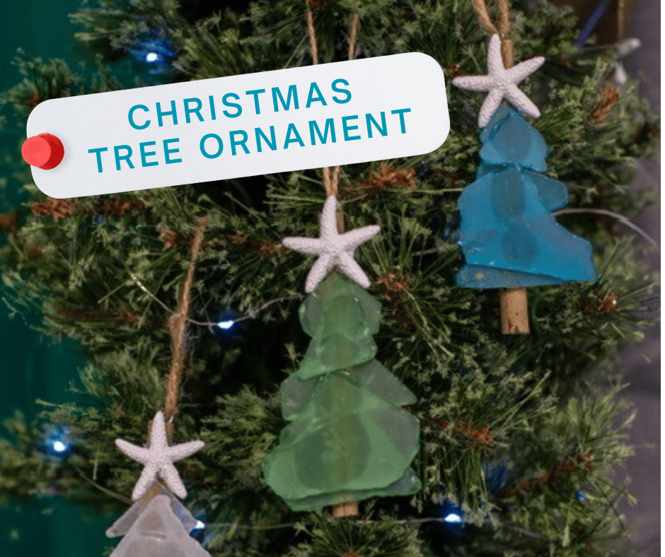 Mini Tree Seaglass Christmas Ornament