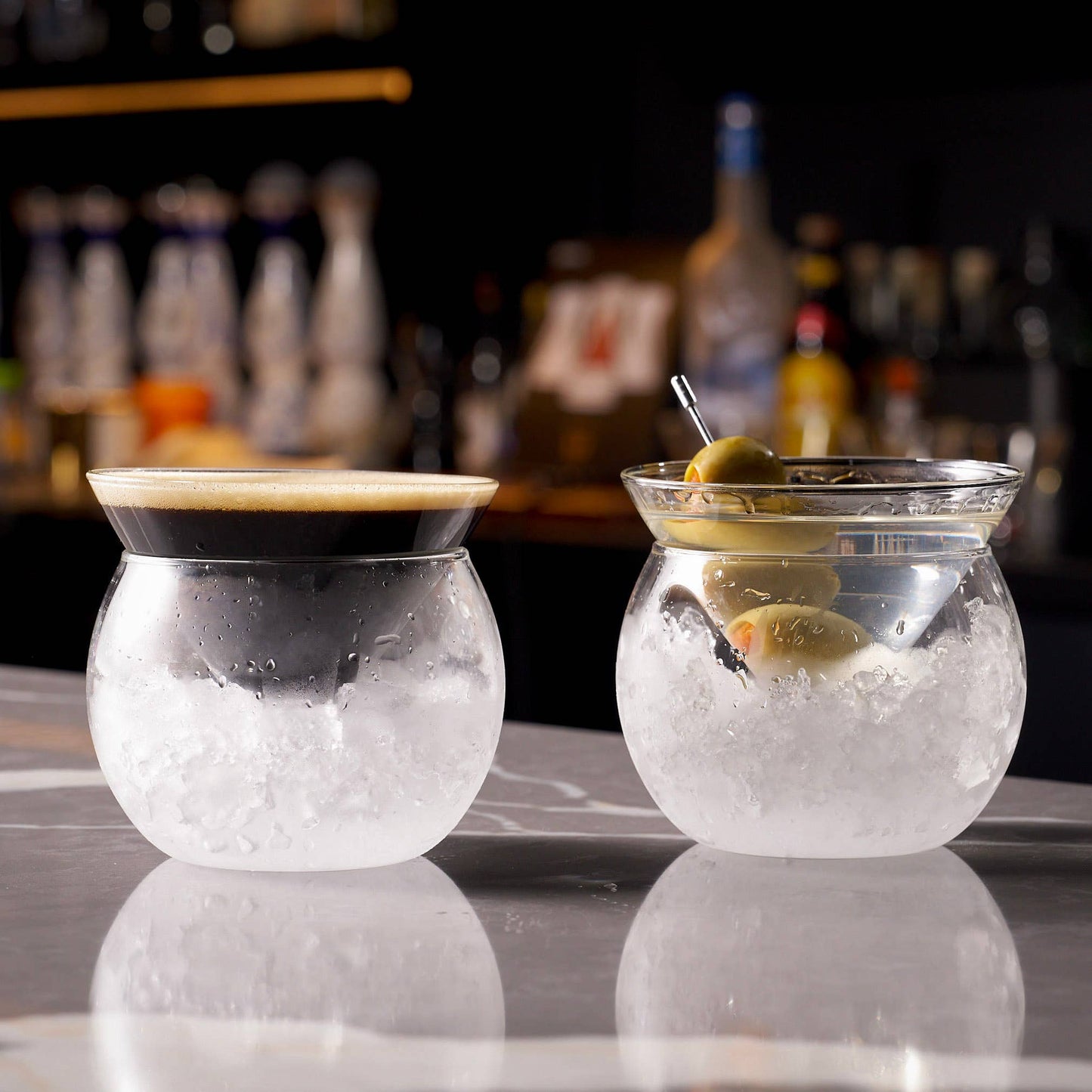 Stemless Martini Glass w/ Chiller 7oz (1pc)