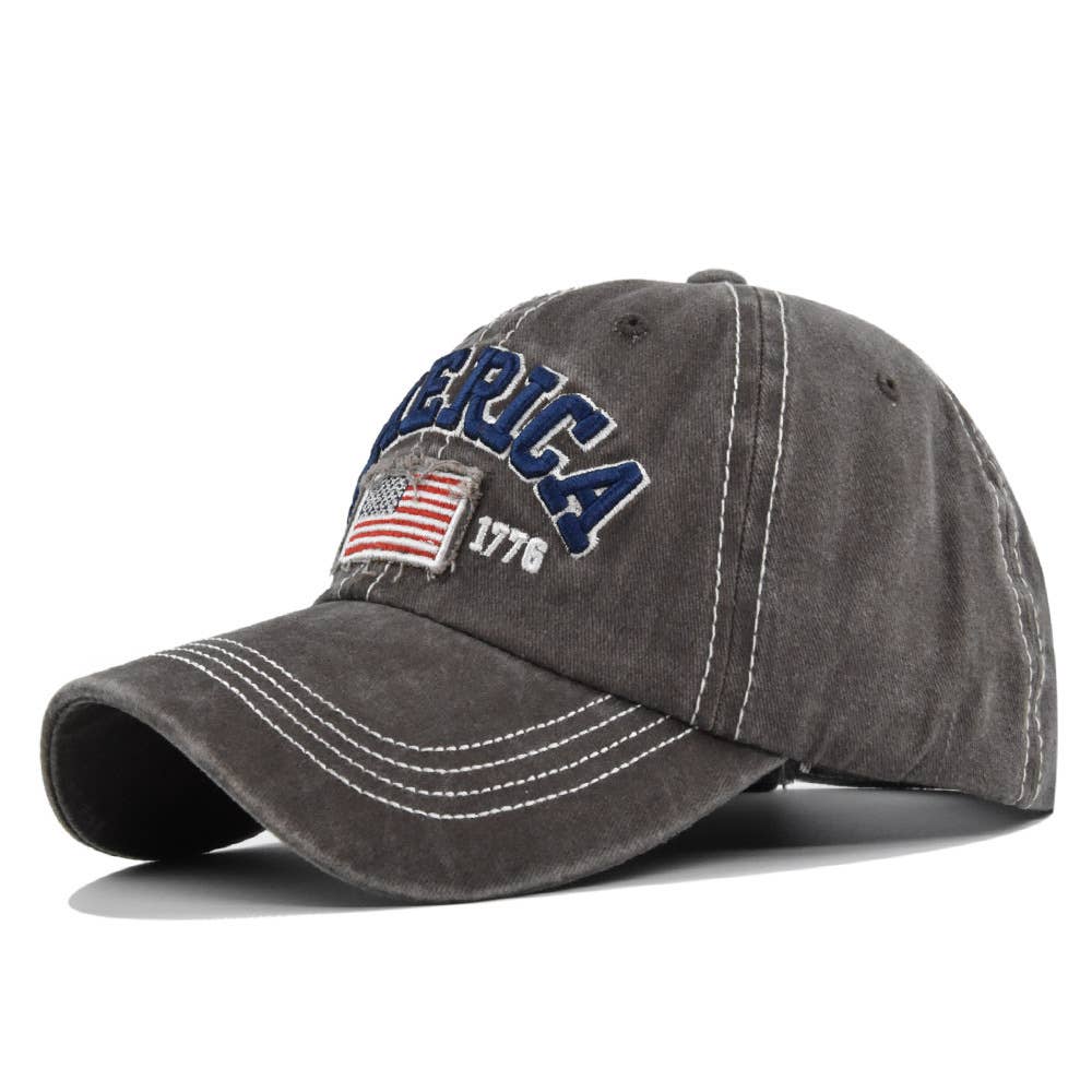 Fourth of July hat American flag embroidery baseball cap
