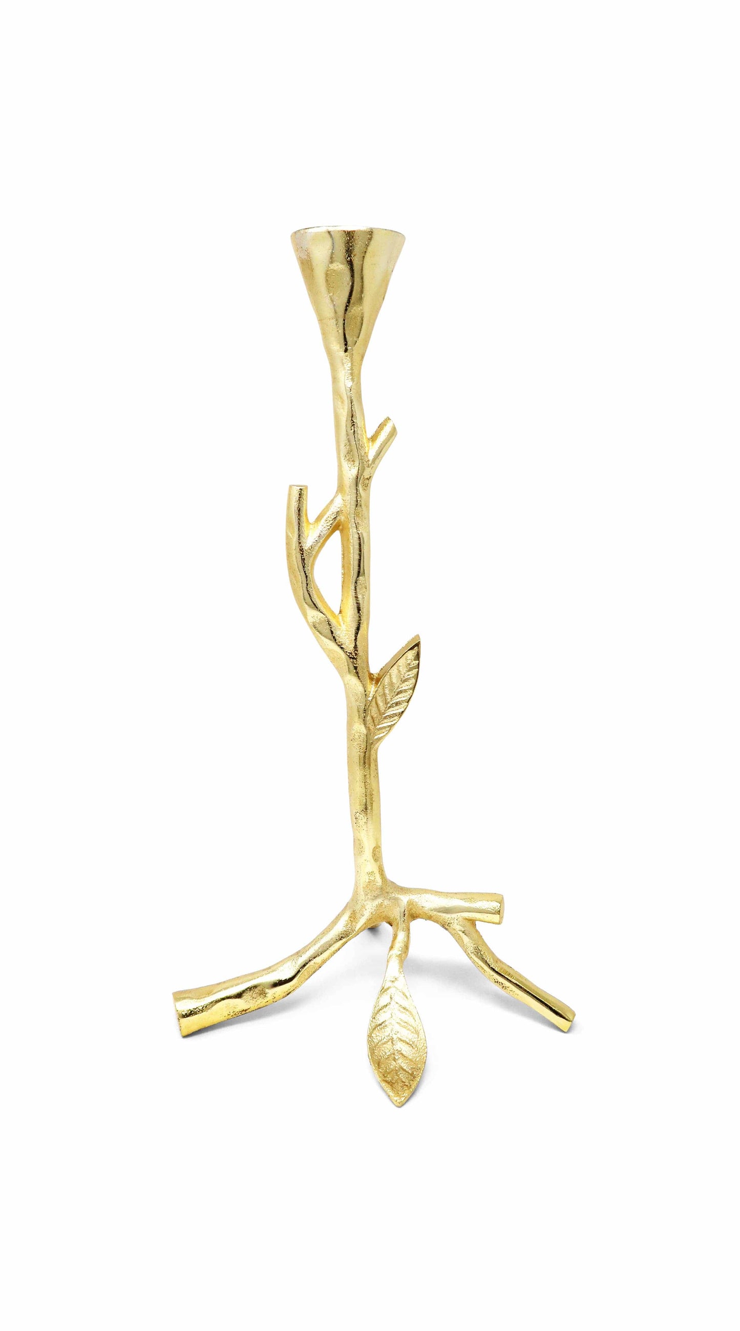 Gold Taper Candle Holders with Branch Design