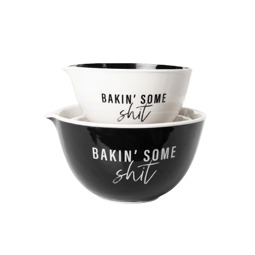 SALE Bakin Some Shit Mixing Bowl S/ 2