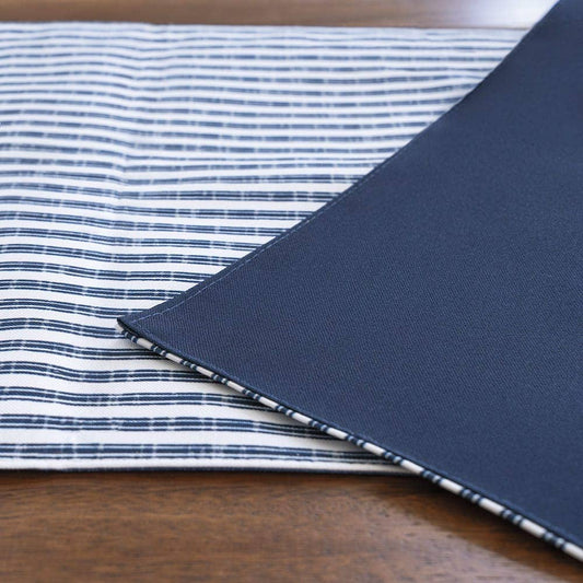 Navy Stripe Table Runner