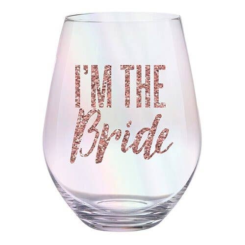 Jumbo Wine Glass - I'm The Bride
