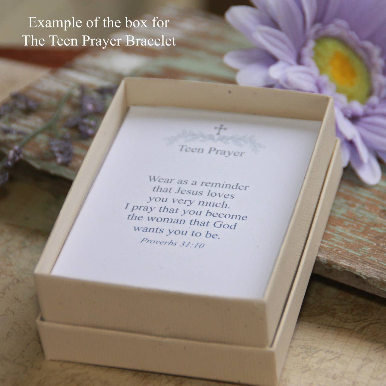 Teen Prayer Bracelet Blue