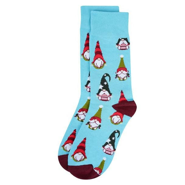 Mens Holiday Crew Socks Gnome