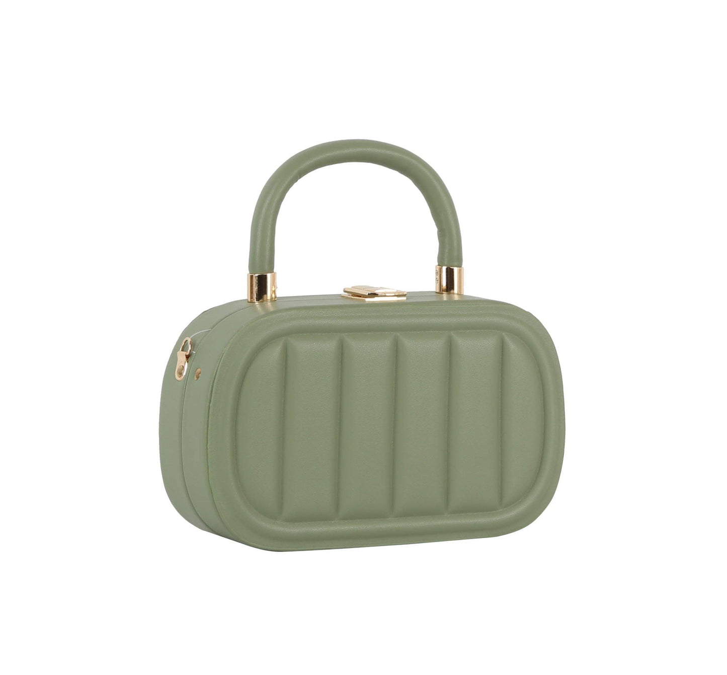 Box oval shape top handle crossbody