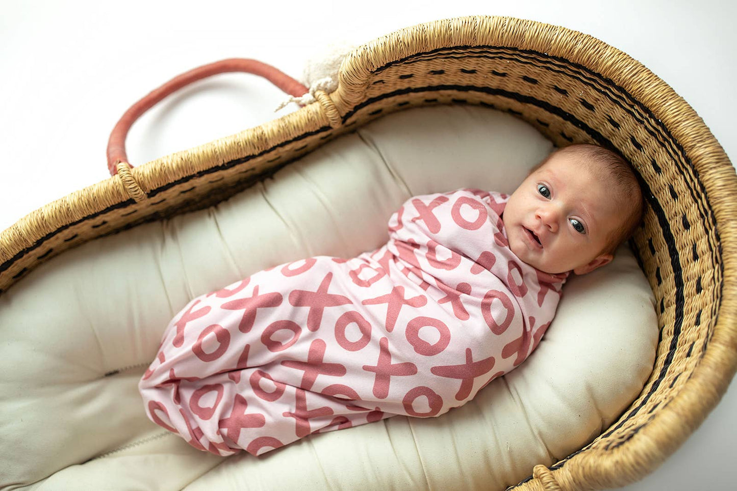 Valentine's XOXO Bamboo Newborn Lovey Small Swaddle Blanket