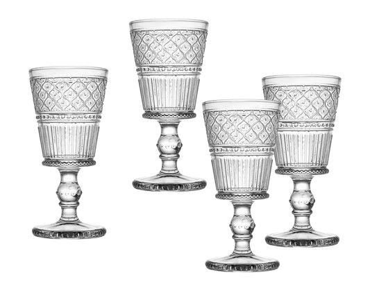 Set of Four Clear Claro Goblets