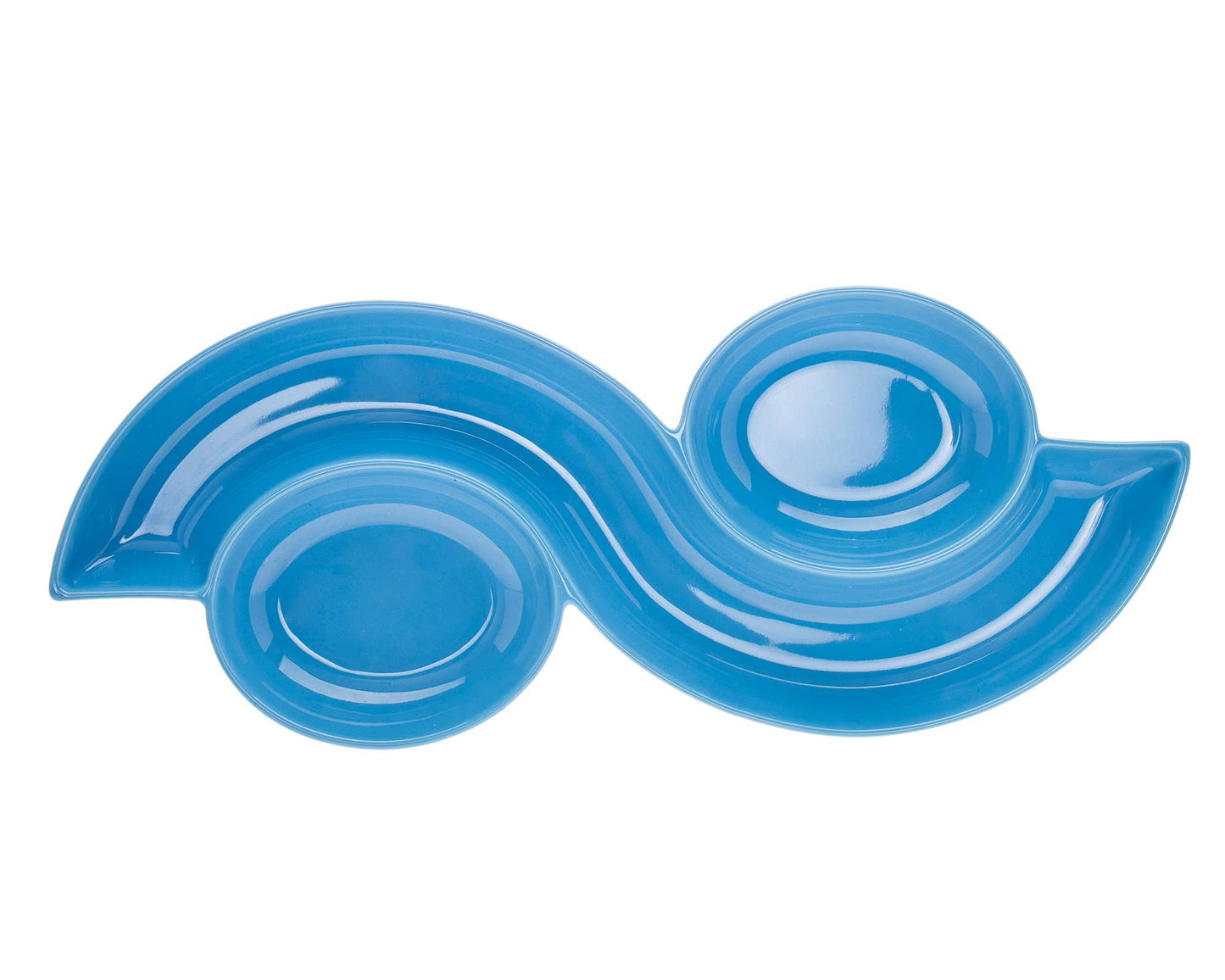 Ceramic Hummus Server Blue
