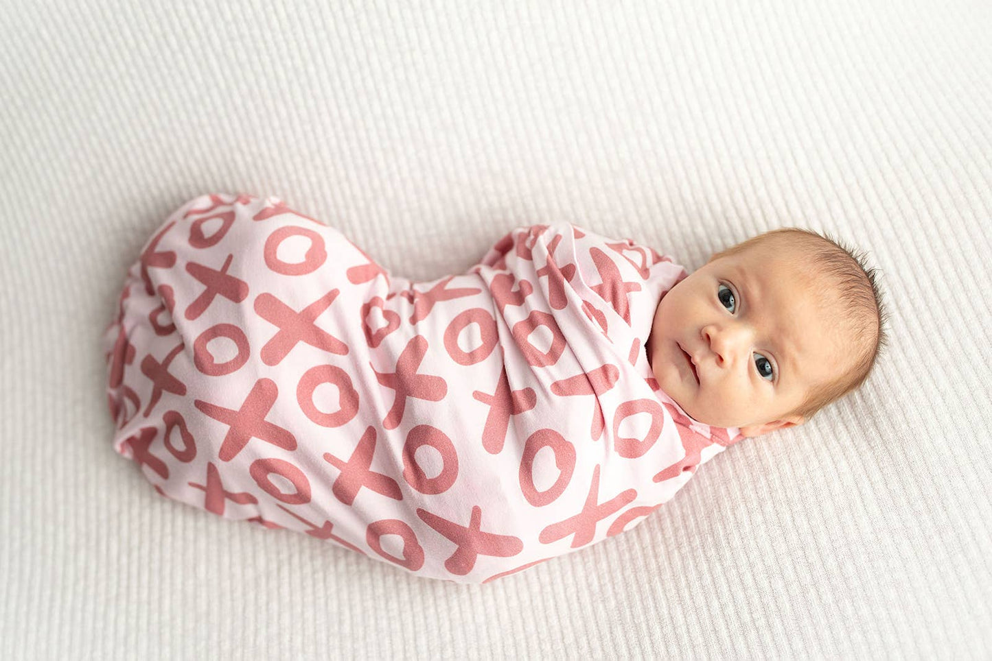 Valentine's XOXO Bamboo Newborn Lovey Small Swaddle Blanket