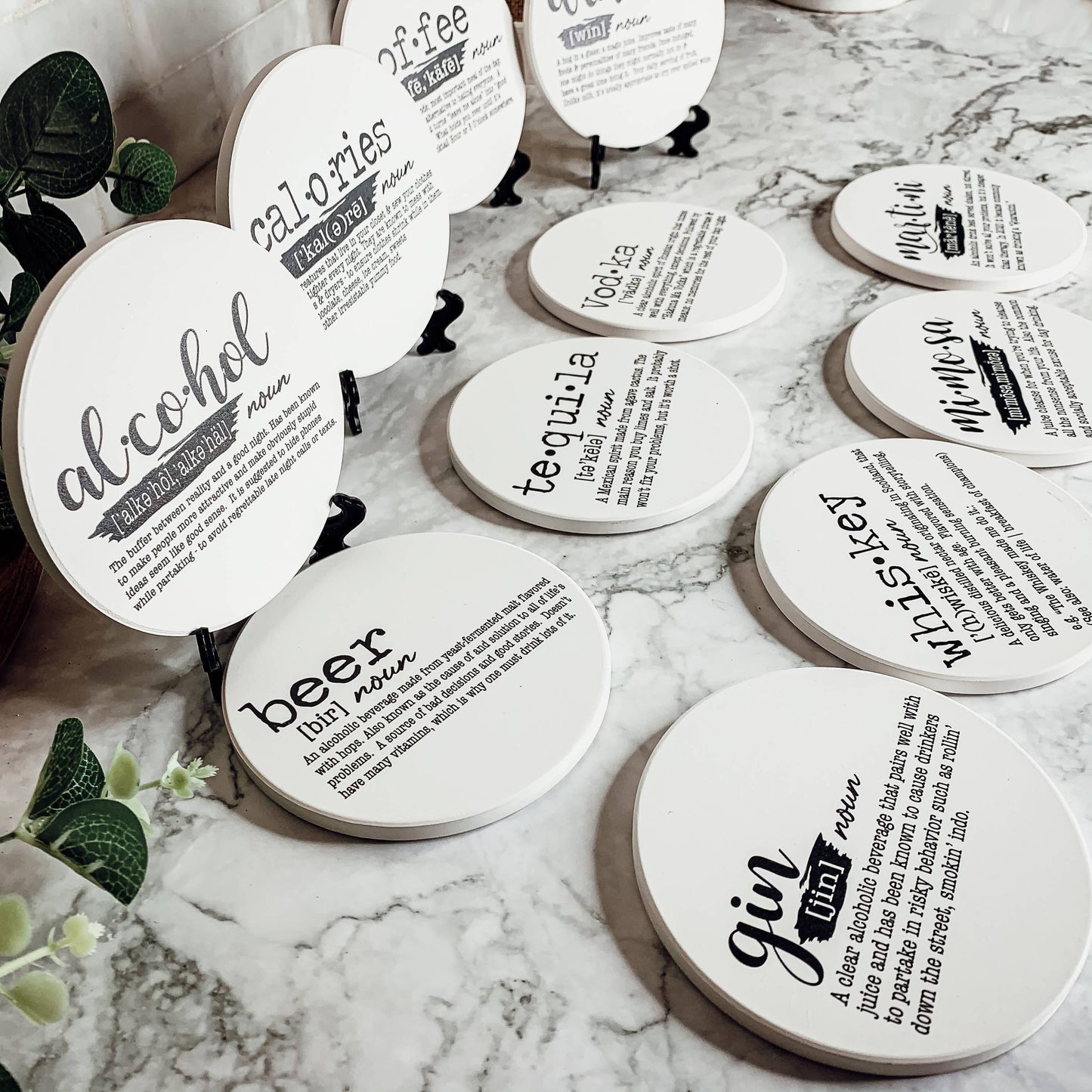 Funny Coaster Gift Sets, Humor Drink Dictionary Definitions
