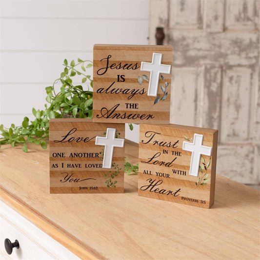 Bible Verse Block Sitter (Pk/03 Ast)