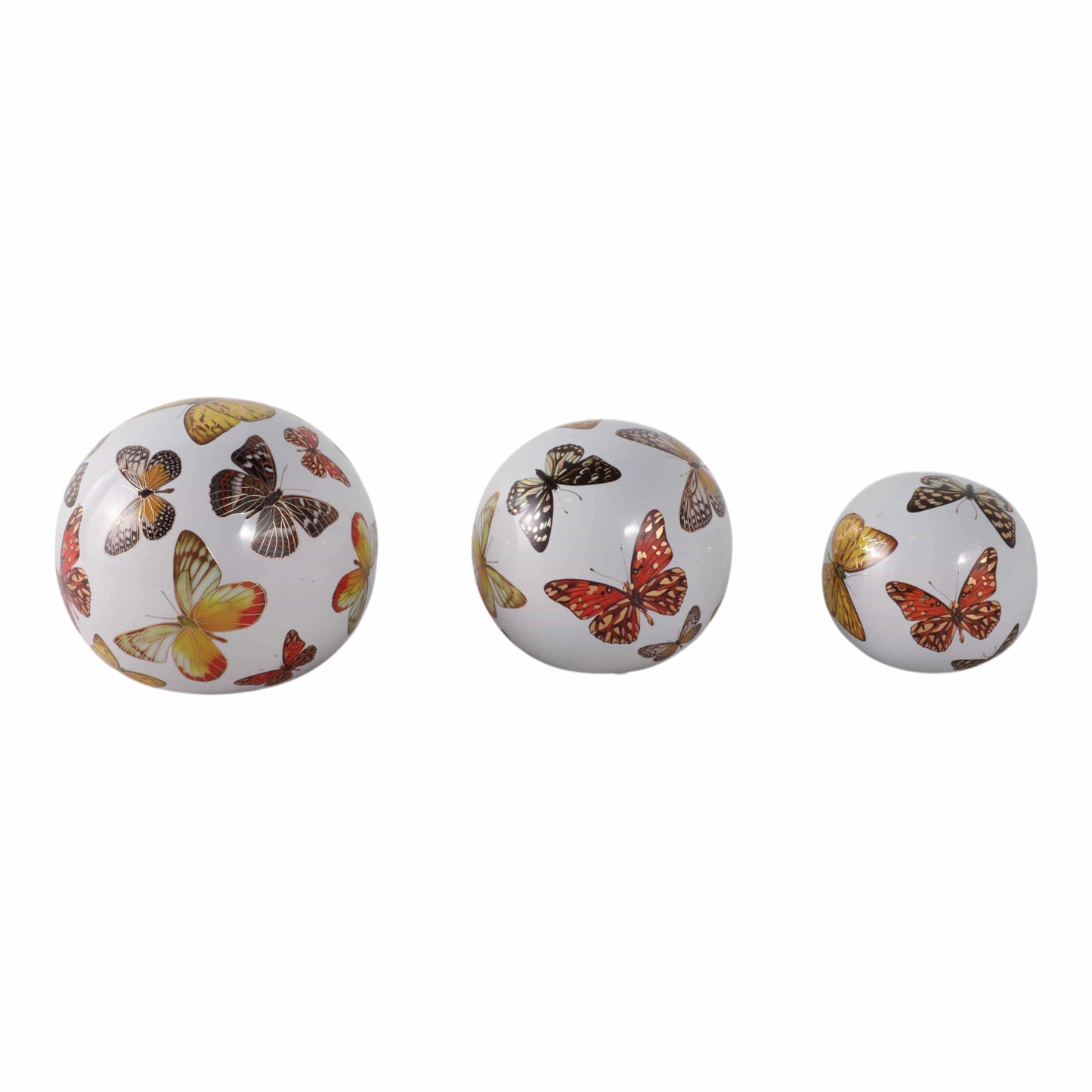 Ceramic Butterfly Print Orbs