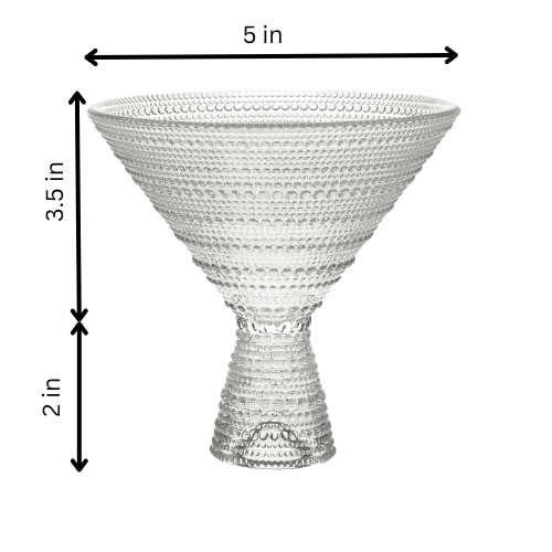 Clear Hobnail Martini Glasses (Set of 1) -9oz