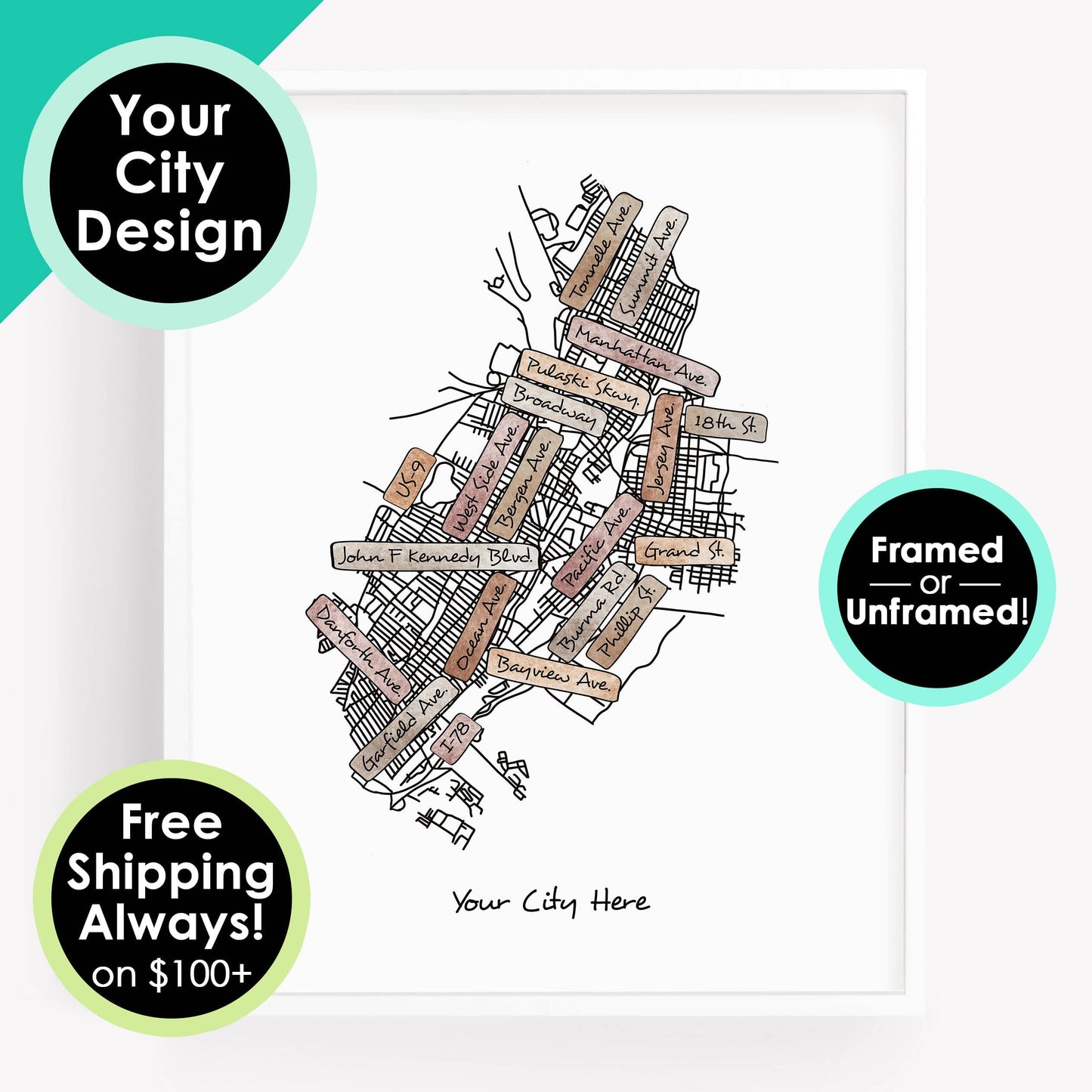 Street Map Print -