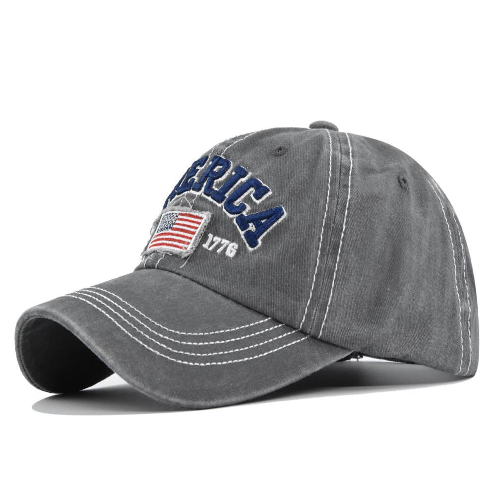 Fourth of July hat American flag embroidery baseball cap