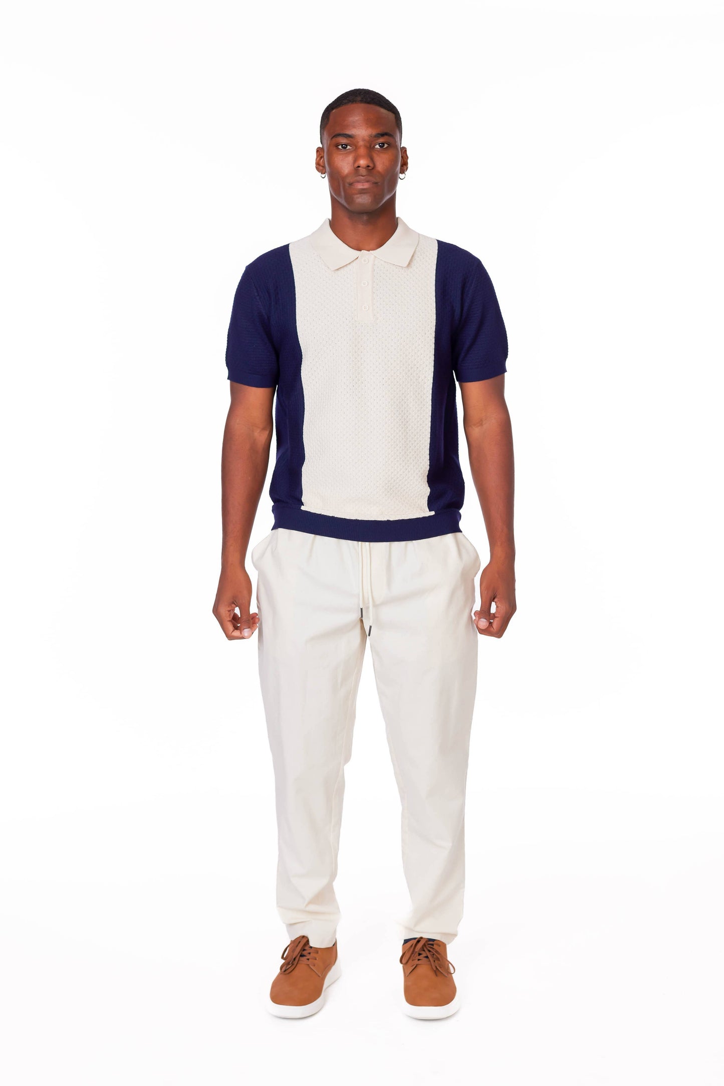 Men's Textured Polo Shirt