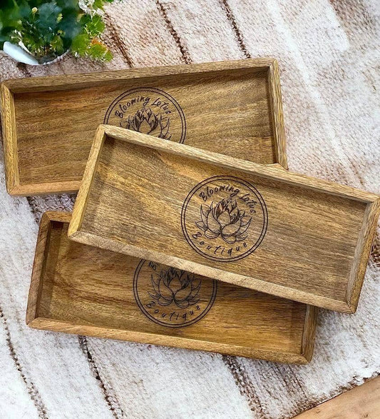 Wholesale |3| Mango Wood Engraved Logo Trays