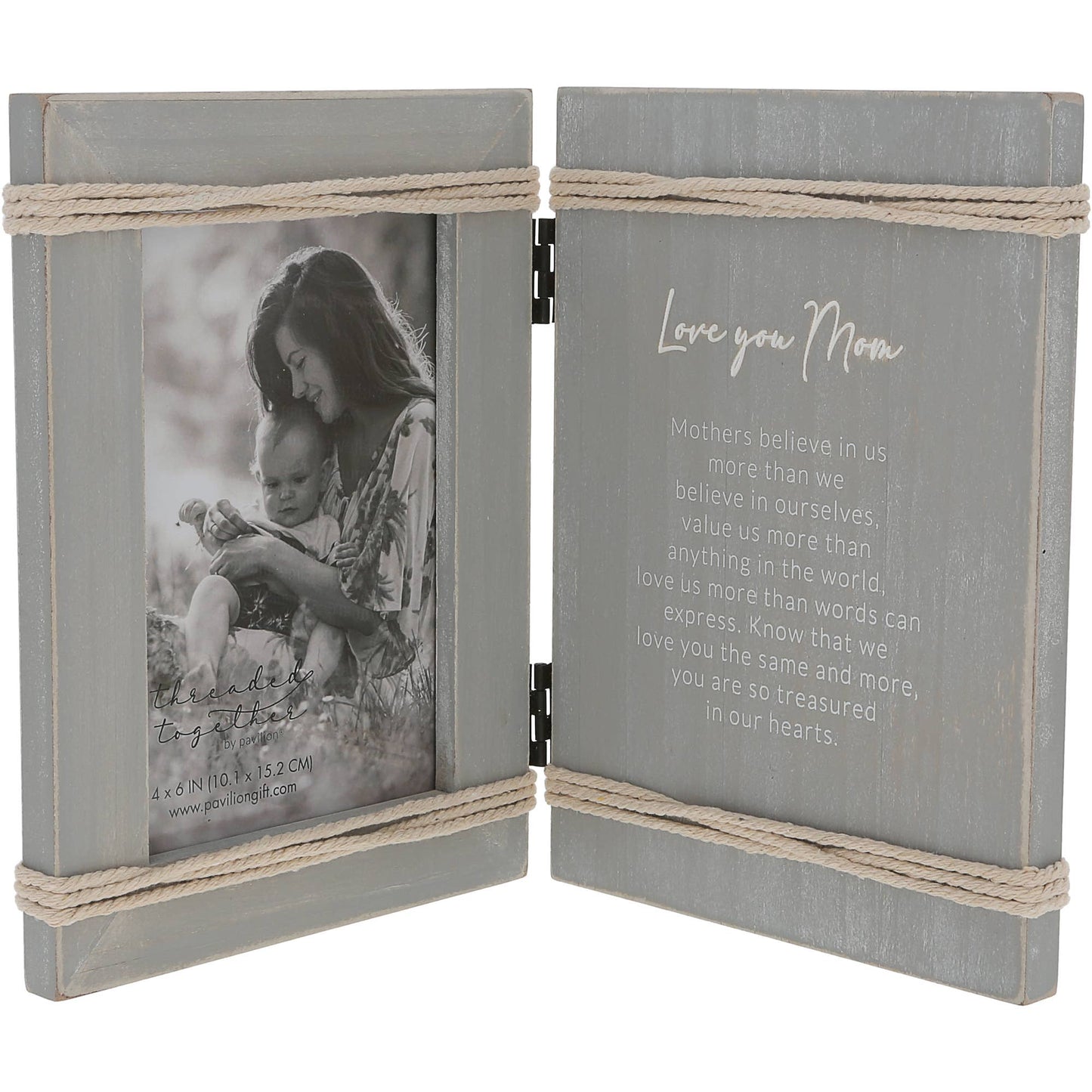 Love You Mom - 4" x 6" Hinged Photo Frame