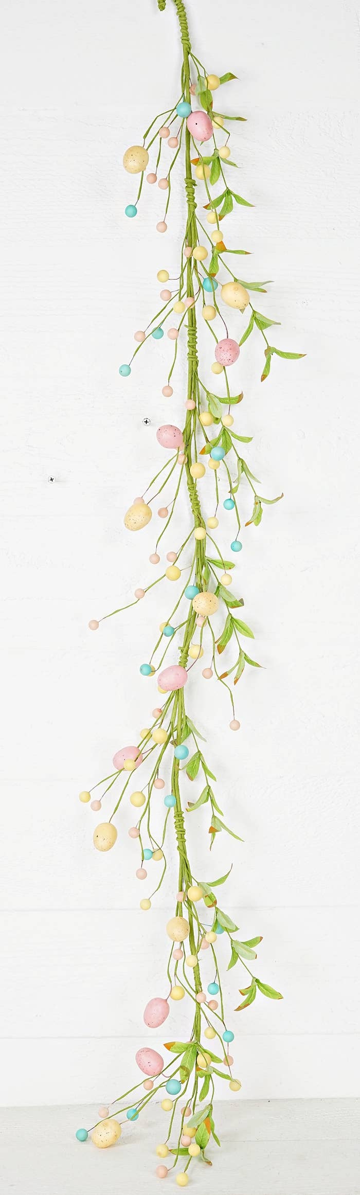 4ft Garland-Mix Pastel Eggs with Willow Leaves