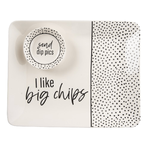 Pics/Chips Cer Platter & Bowl S/2