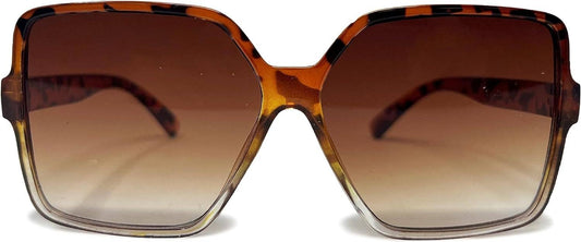 Oversized Square Sunglasses - Tortoise Frames/Ombre Brown