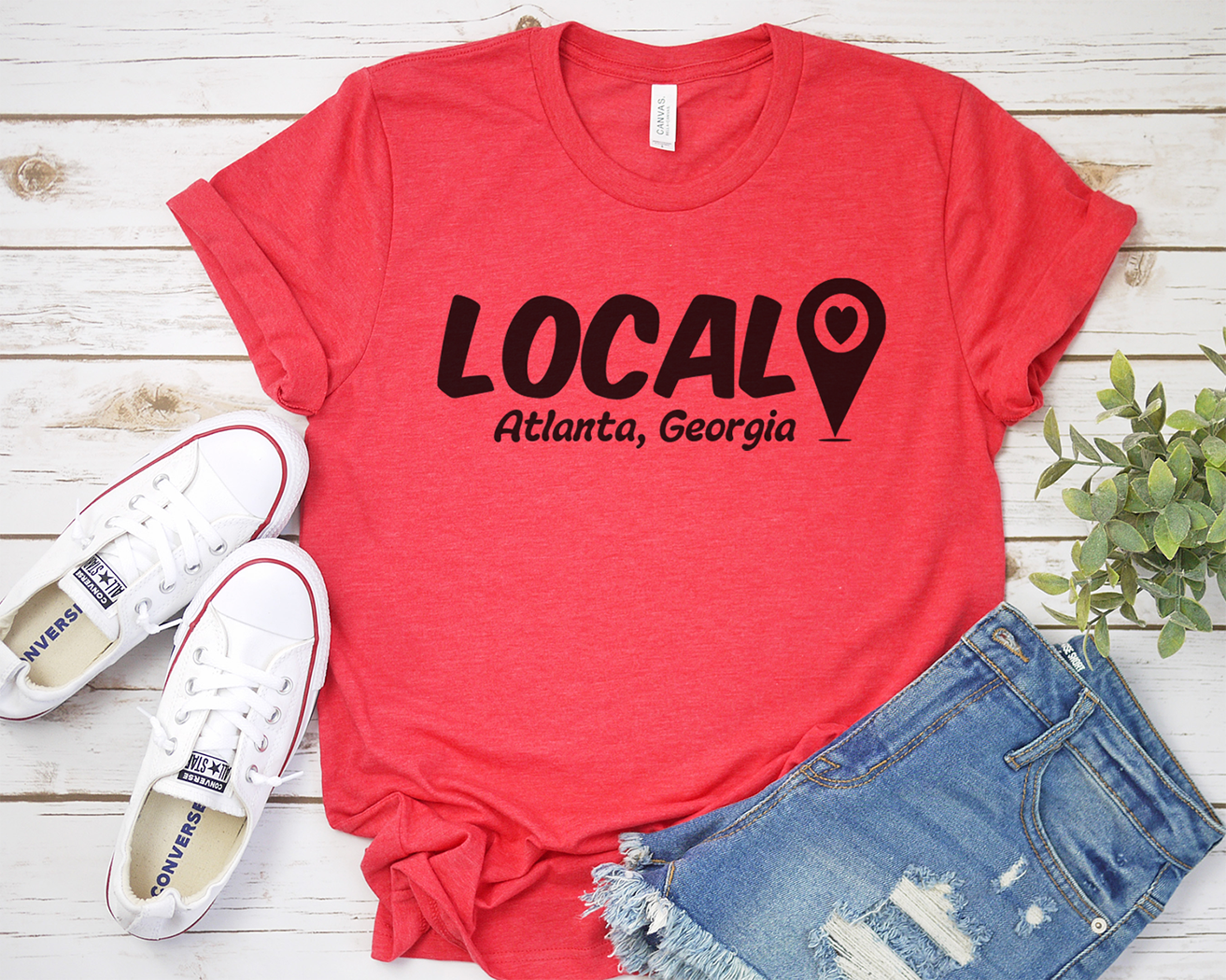 Sip and Shop Map Pin Tee