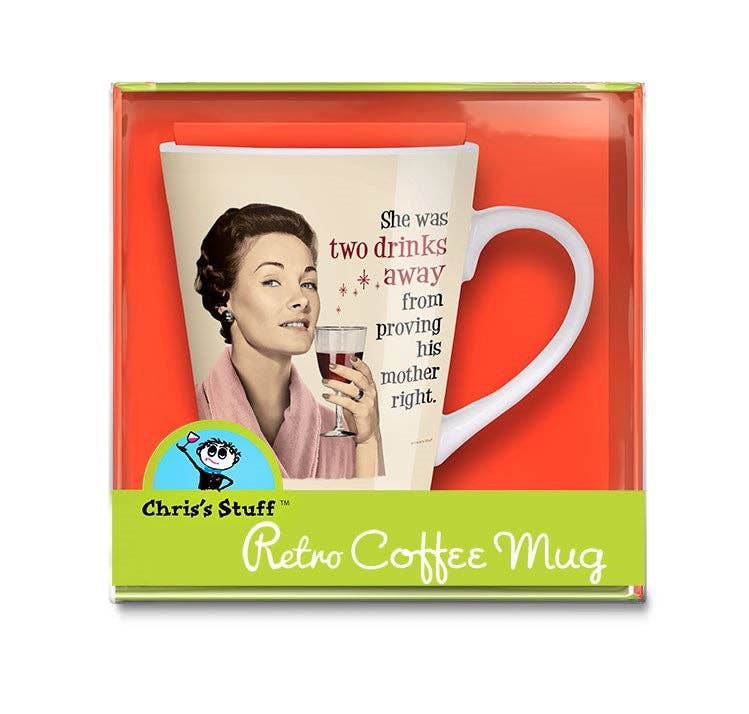 Two Drinks - Retro Indv. Coffee Mug *Blow Out*