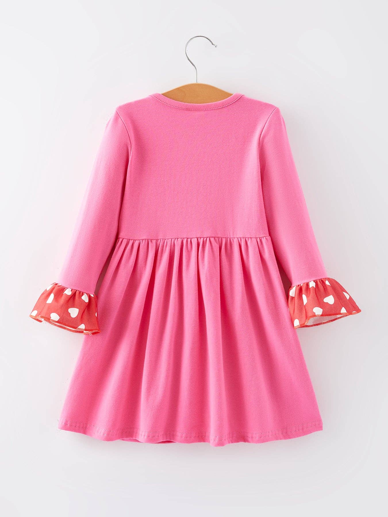 Valentine's Day Cute Heart Print Lace Girls Dress