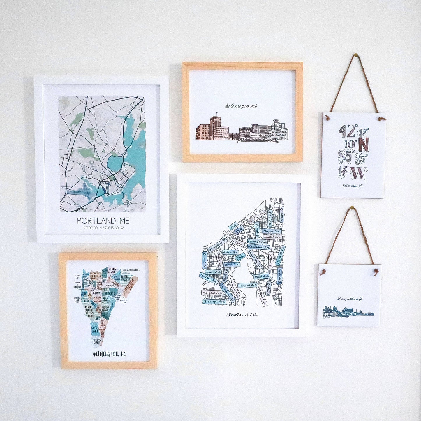 Custom Map Tile Wall Sign - Mini Square - Custom Order