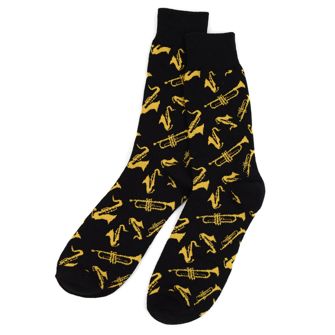 Mens Brass Instruments Sax Trumpet Music Socks 3