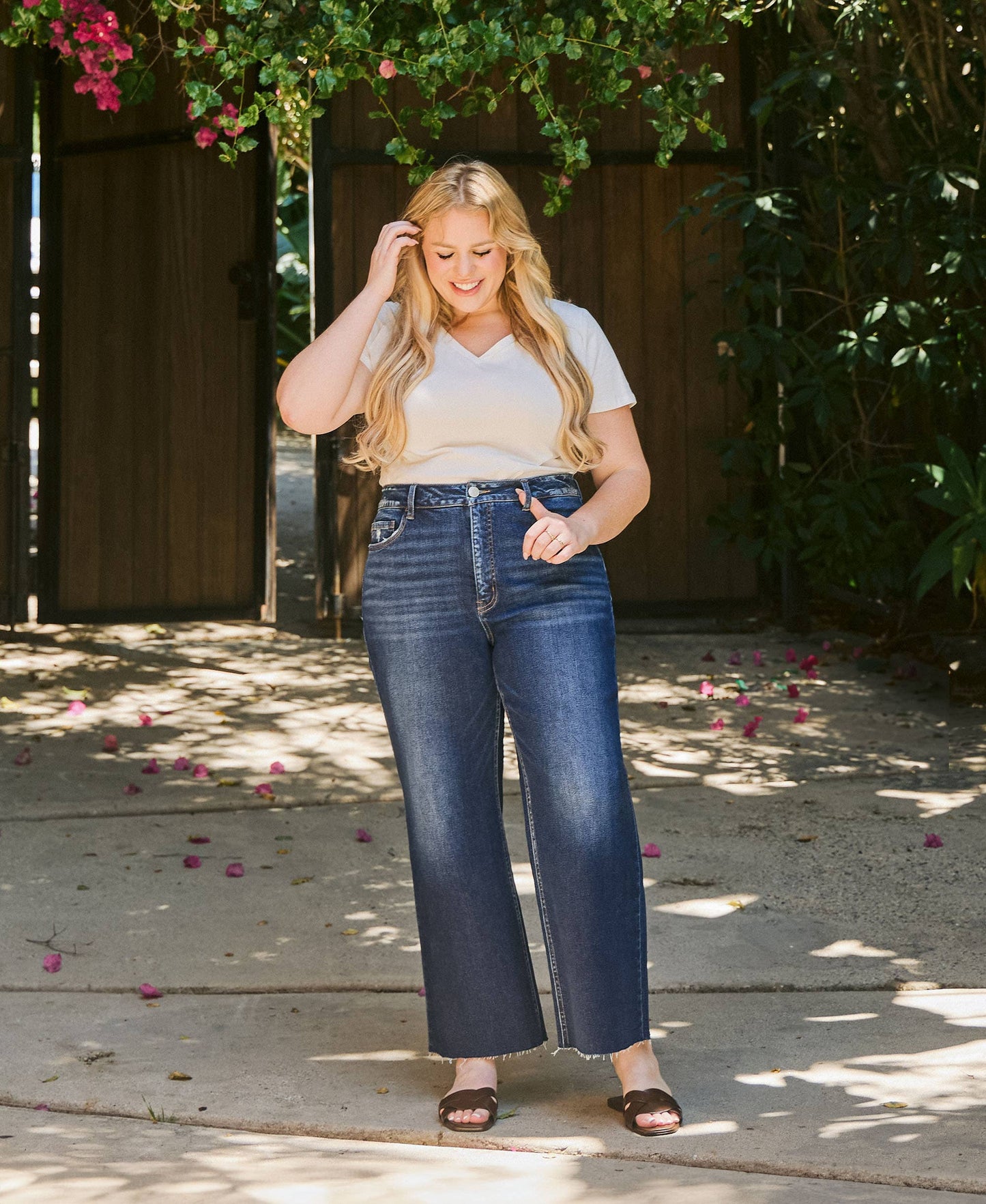 PLUS SIZE TUMMY CONTROL SUPER HIGH RISE WIDE LEG LV1353-P