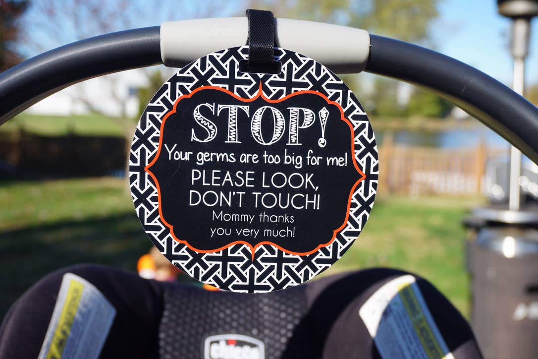 No Kissing Car Seat and Stroller Tag