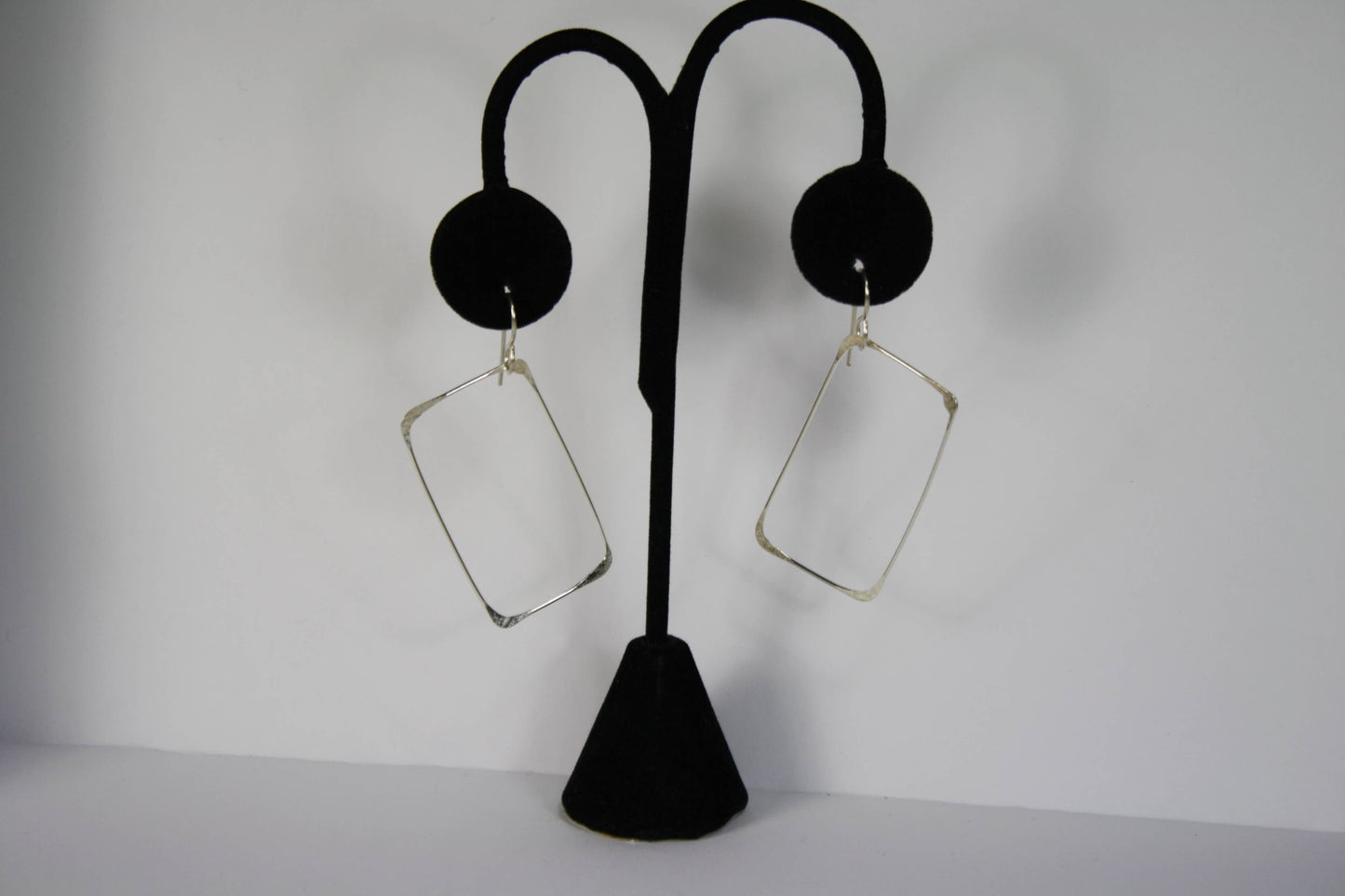 Sterling Silver Earrings Large Rectangle