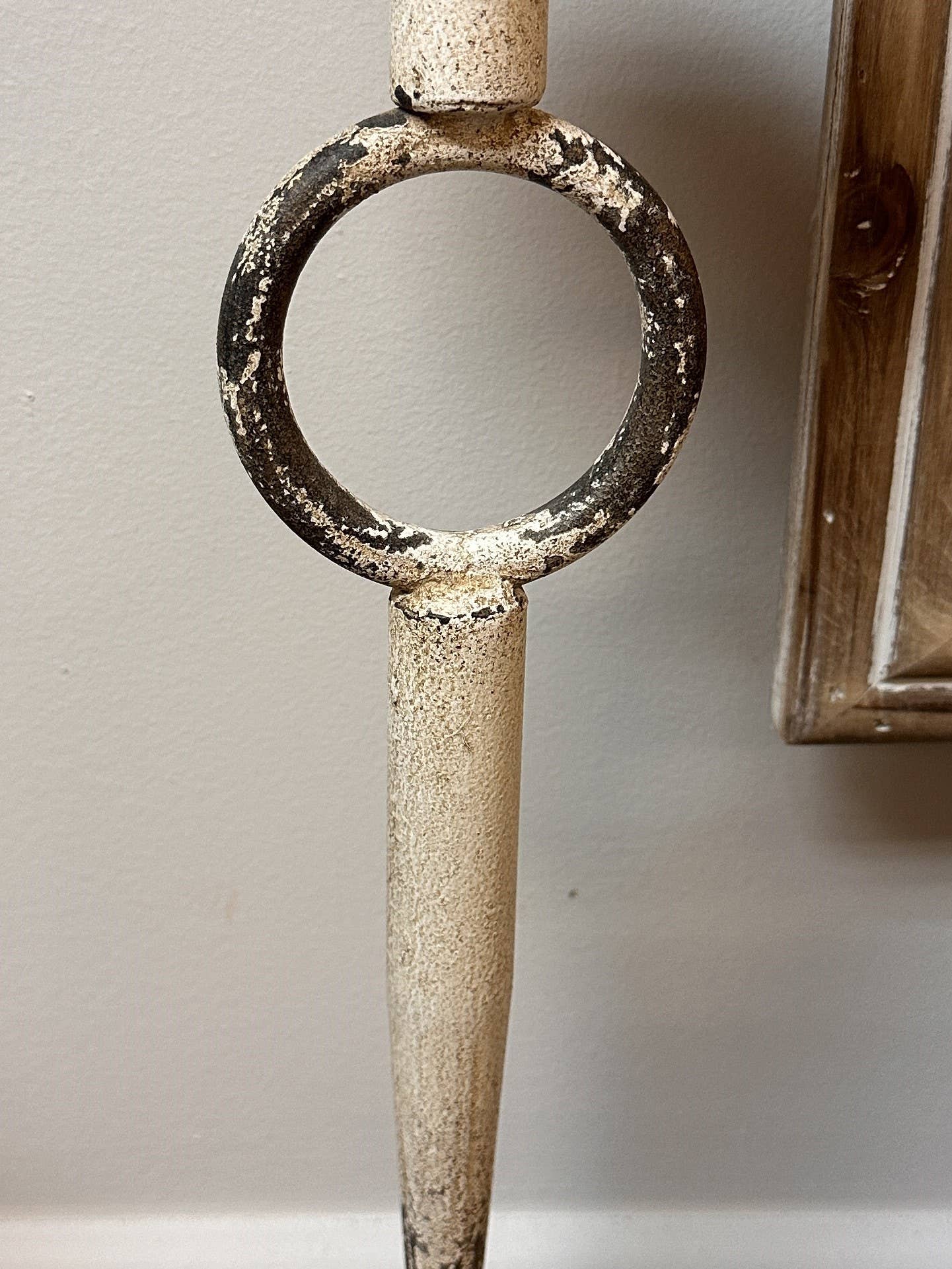 Antique Wrought Iron Candle Holder
