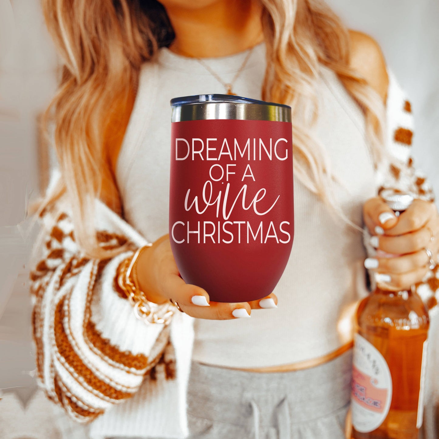 Jingle Juice Red Holiday Tumblers w Lid
