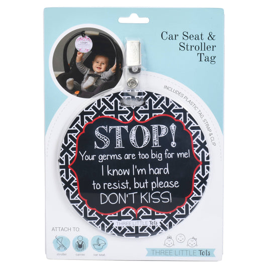 No Kissing Car Seat and Stroller Tag