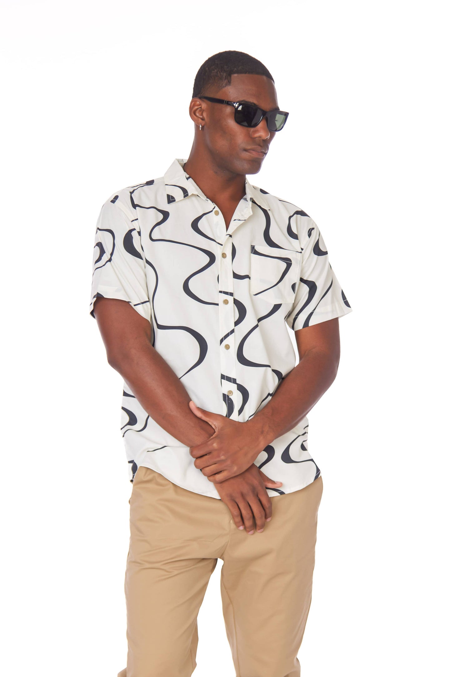 Men's Woven Printed Short Sleeve Shirt