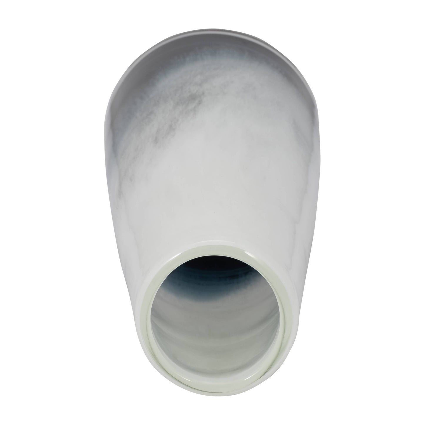 Glass Ombre Cylinder Waters Decorative Vase - Blue, 15 in.
