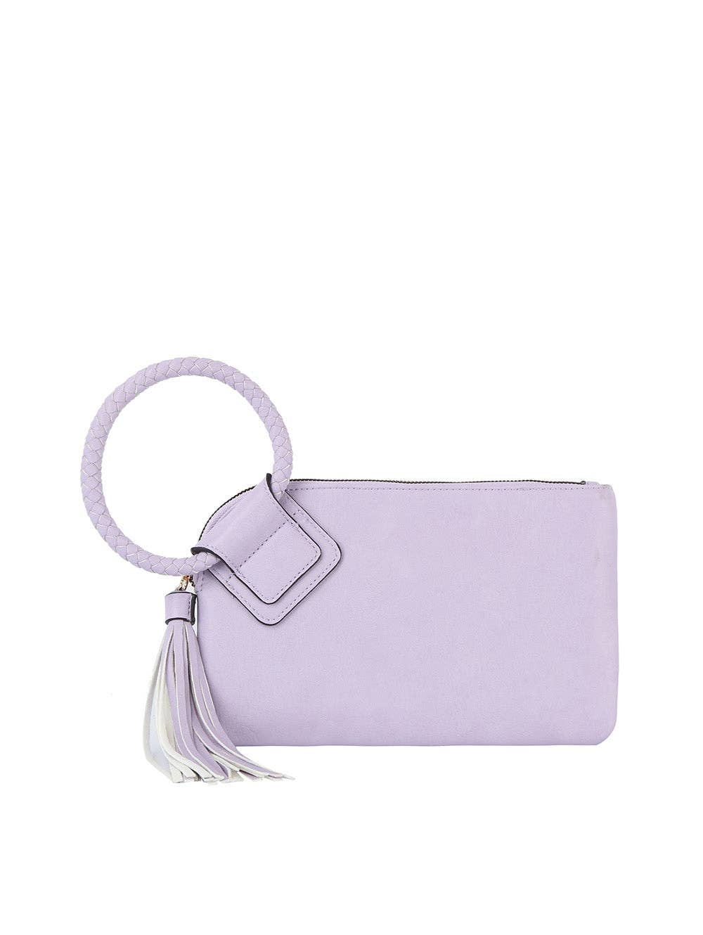 Braided Ring Handle Wristlet Clutch